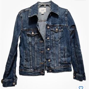 Old Navy-Womens Classic Denim Jean Trucker Jacket-Medium -Blue-Casual Coat